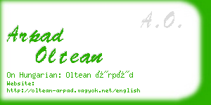 arpad oltean business card